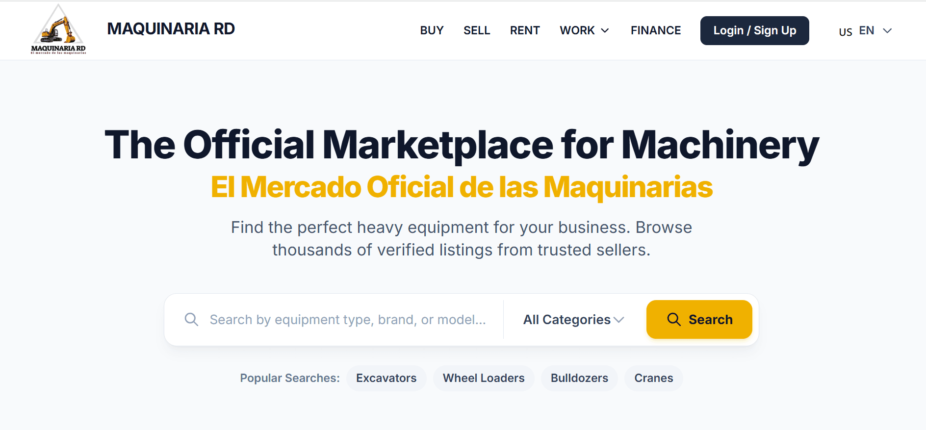 MAQUINARIA RD - Heavy Equipment Marketplace